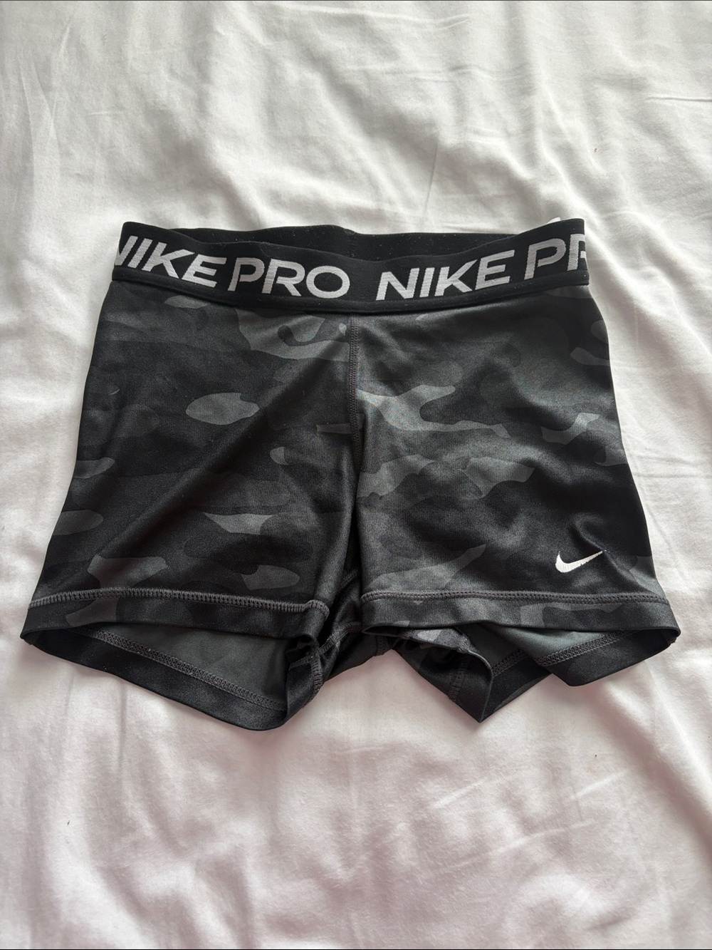 Women's Black Camo Nike Pro Training Shorts